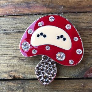 Swarovski Crystal BNWOT Limited Edition RARE Retired Red Mushroom Pendant
